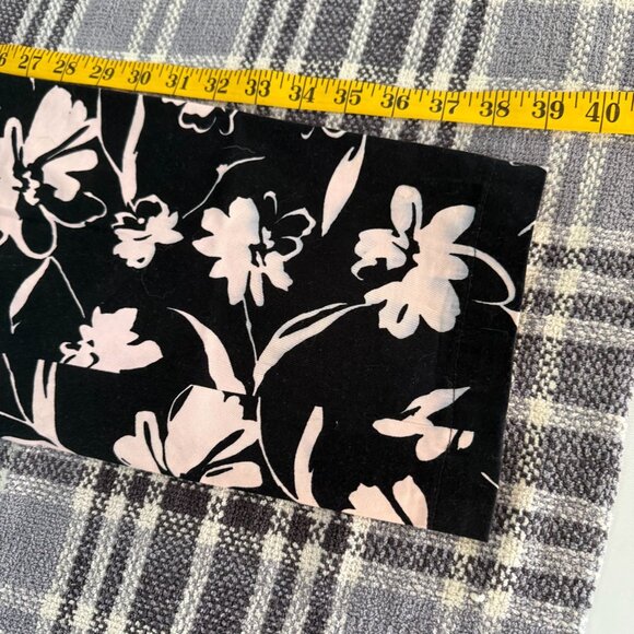 Basler Floral Straight Leg pants Womens Size 38 Elegant Casual Wear Black Pink - Picture 8 of 9